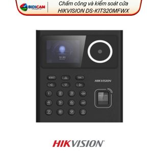 máy chấm công kiểm soát cửa khuôn mặt, vân tay hikvision ds k1t320mfwx