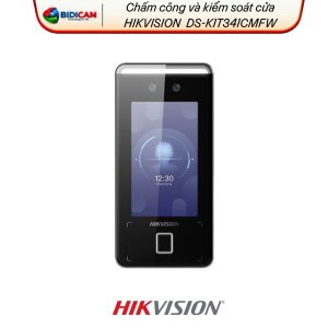 máy chấm công ksc khuôn mặt, vân tay, thẻ hikvision ds k1t341cmfw