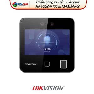 máy chấm công ksc khuôn mặt + vân tay + thẻ mifare hikvision ds k1t343mfwx