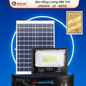 Đèn pha năng lượng mặt trời 100w jindian jd 8800l chính hãng