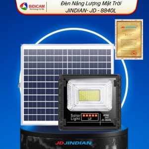 Đèn pha năng lượng mặt trời 40w jindian jd 8840l