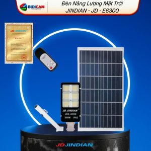 Đèn đường năng lượng mặt trời 300w jindian jde 6300 chính hãng