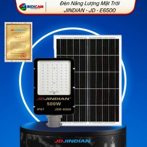 Đèn đường năng lượng mặt trời 500w jindian jd e6500 chính hãng