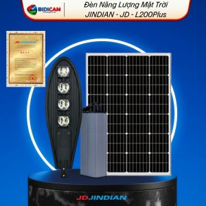 Đèn đường năng lượng mặt trời 200w jindian jd l200plus chính hãng