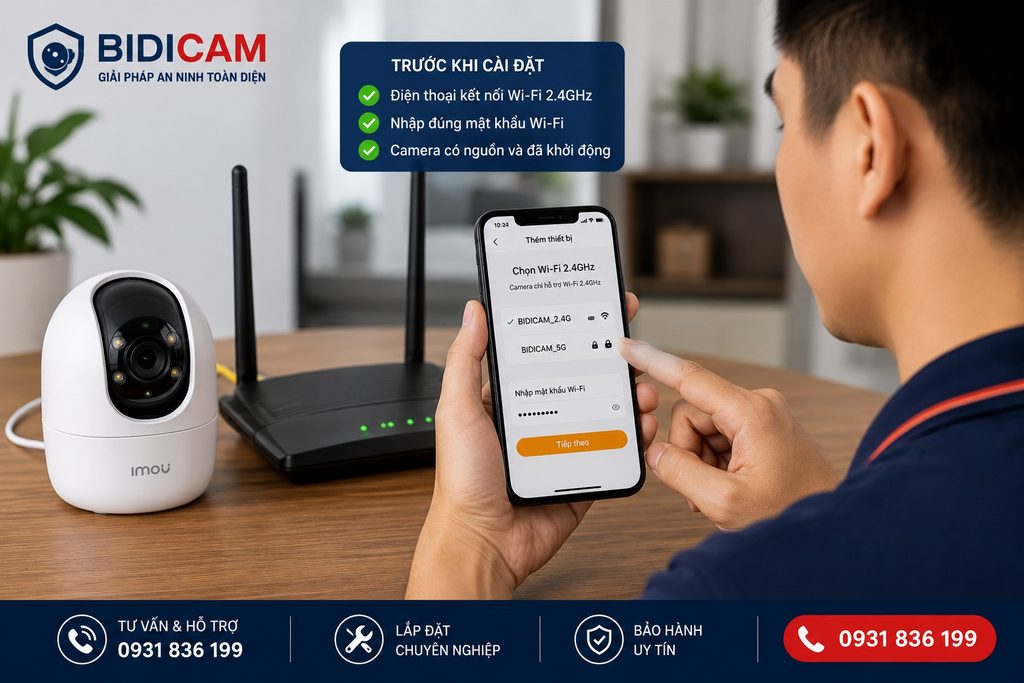 cai dat lai camera sau khi doi wifi